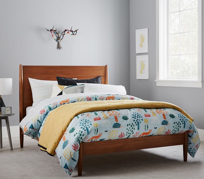 west elm x pbk Modern Kids Mid-Century Bed | Pottery Barn Kids