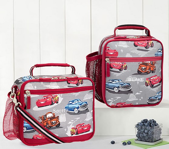 Disney Cars Lightning Mcqueen Metal Tin Lunch Box Carry All Bag NEW 