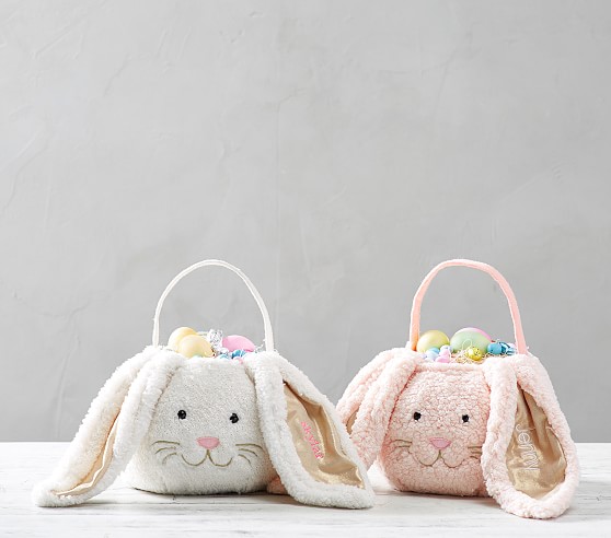 Pottery Barn Kids Easter Bunny Basket Bucket Bag NEW 