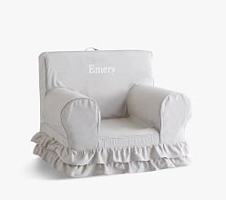 dusty blush ruffle anywhere chair