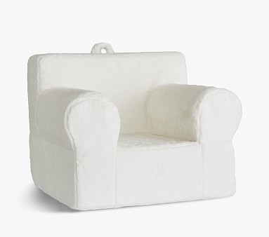 gray faux fur anywhere chair