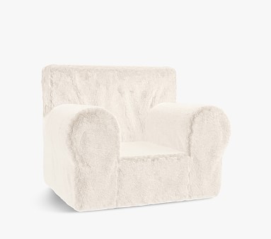 pottery barn faux fur chair