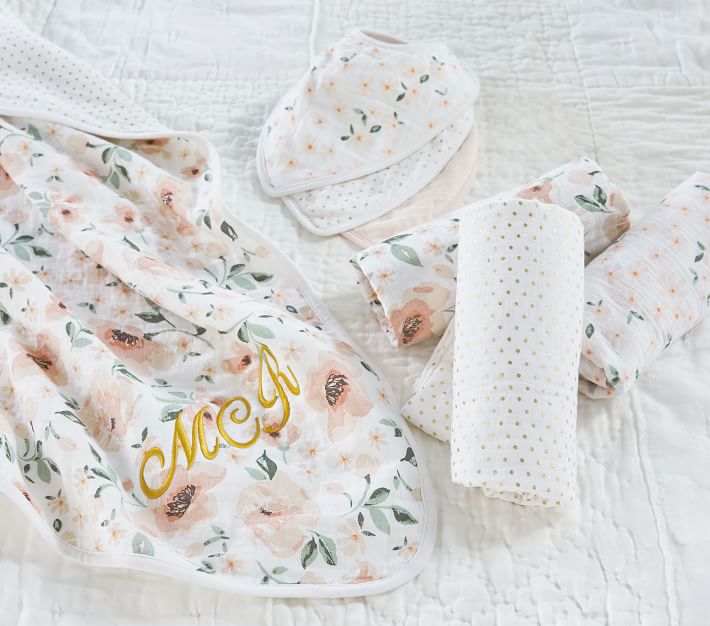 Meredith Muslin Swaddle Set Pottery Barn Kids