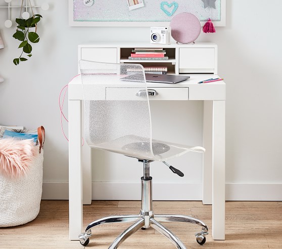 glitter acrylic desk chair