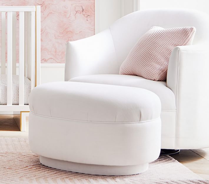 Lola Swivel Nursery Glider & Ottoman Pottery Barn Kids