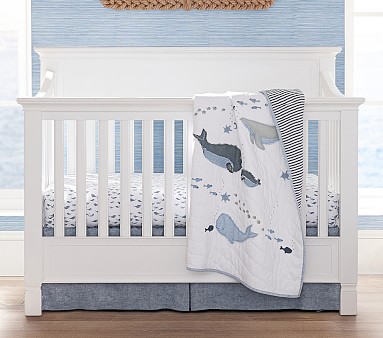 nautical crib bumper pads