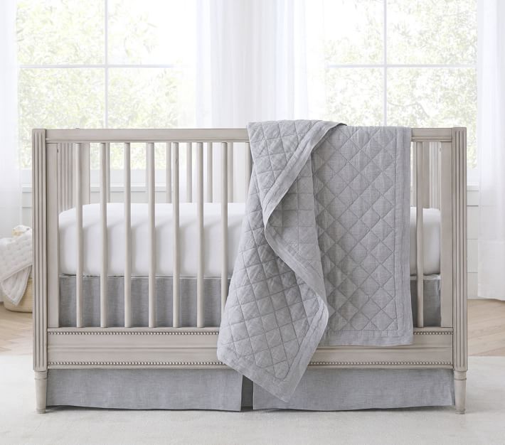 Belgian Flax Linen Baby Bedding Crib Bedding Pottery Barn Kids