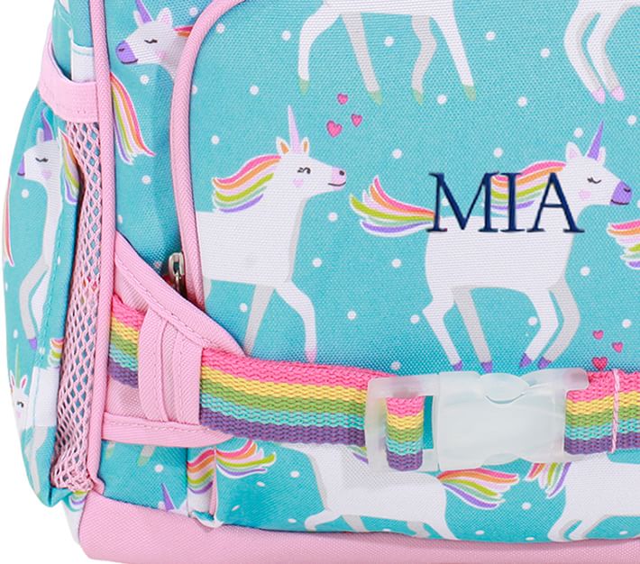 Mackenzie Aqua Unicorn Parade Backpacks Pottery Barn Kids