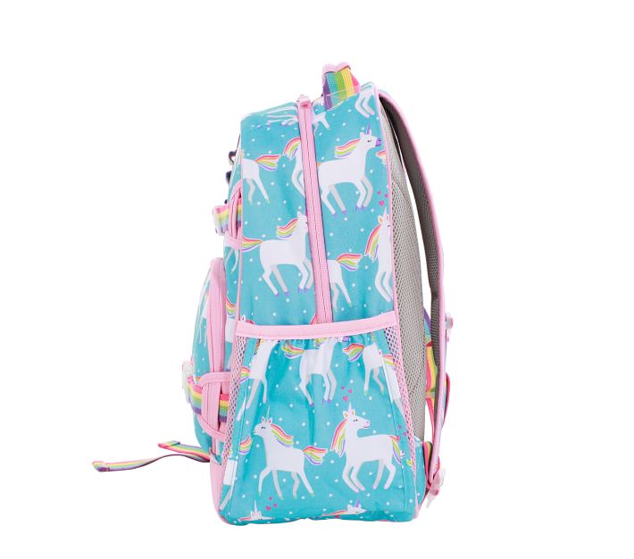 Mackenzie Aqua Unicorn Parade Backpacks Pottery Barn Kids