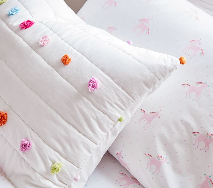 Organic Unicorn Rainbow Kids' Sheet Set Pottery Barn Kids