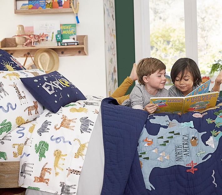 Organic Silly Safari Kids' Sheet Set | Pottery Barn Kids