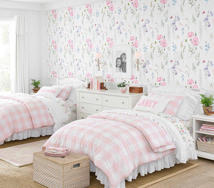 Wallpaperie Gentle Floral Wallpaper | Pottery Barn Kids