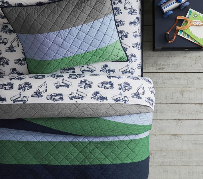 Block Stripe Kids' Comforter Set Pottery Barn Kids