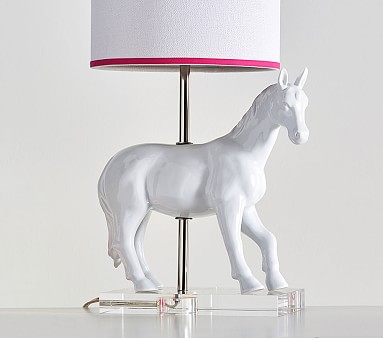 pottery barn equestrian lamp