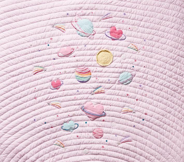 Galaxy Hearts GlowintheDark Quilt & Shams Pottery Barn Kids