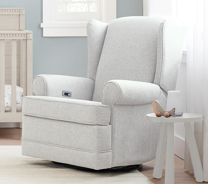 pottery barn wingback swivel glider & recliner