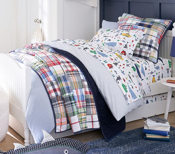 madras plaid duvet