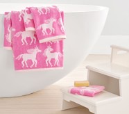 Pottery Barn Kids Girls Pink Bath Hand Face Towels 