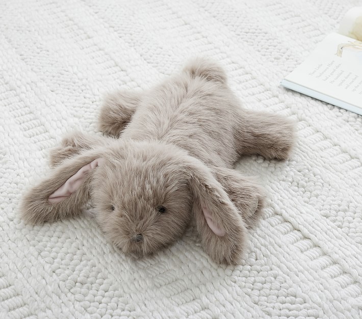 white stuffed kitten