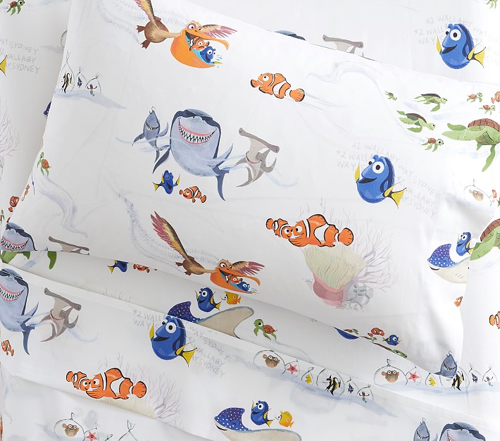 100% Cotton Woven 13 x 17 Made in USA SheetWorld Crib Toddler Pillow Case Finding Nemo & Dory 