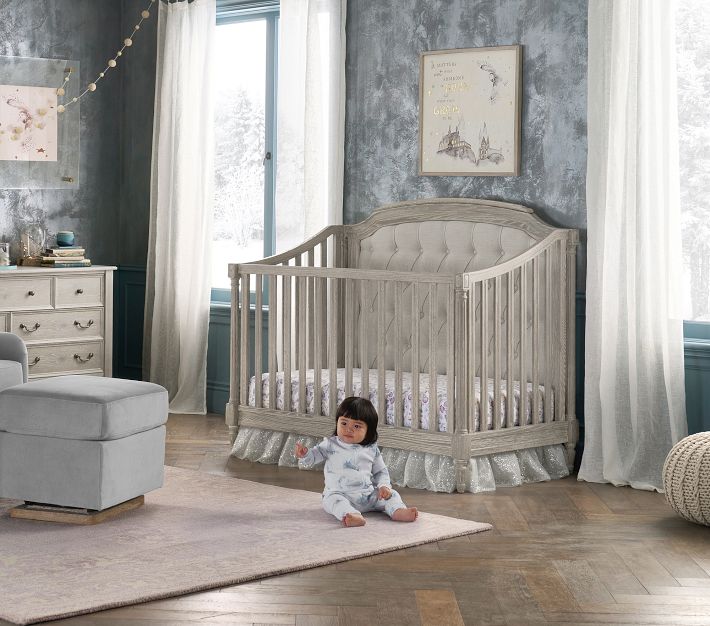 Sequin Shimmer Tulle Crib Skirt Pottery Barn Kids