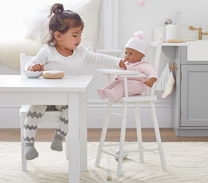 wooden babydoll high chair