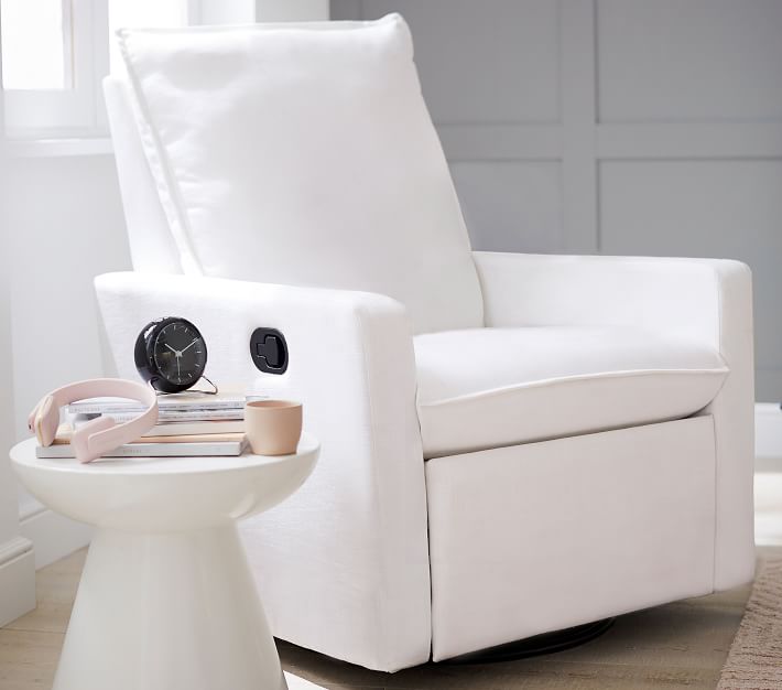 Paxton Swivel Glider & Recliner Modern Nursing Chair Pottery Barn Kids