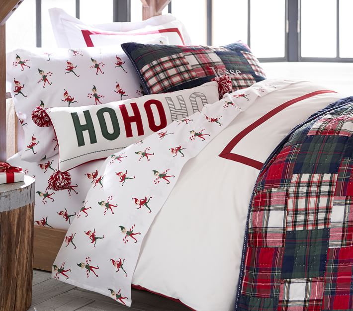 Organic Holiday Elf Kids' Sheet Set | Pottery Barn Kids