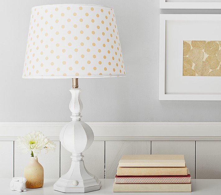 gold polka dot lamp