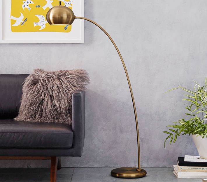 west elm petite arc metal floor lamp