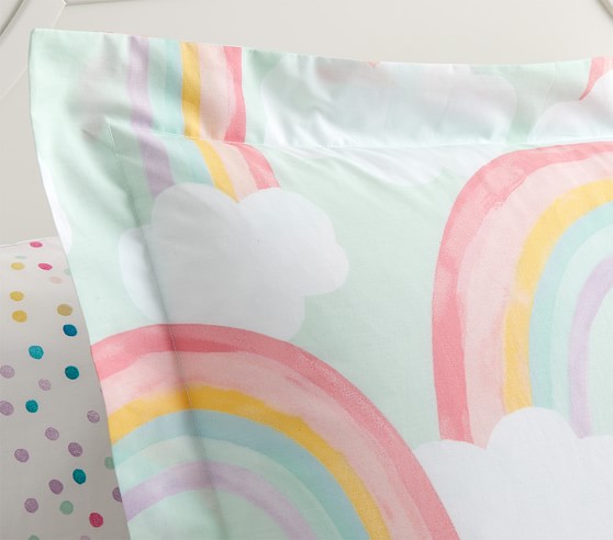 rainbow sky organic duvet cover