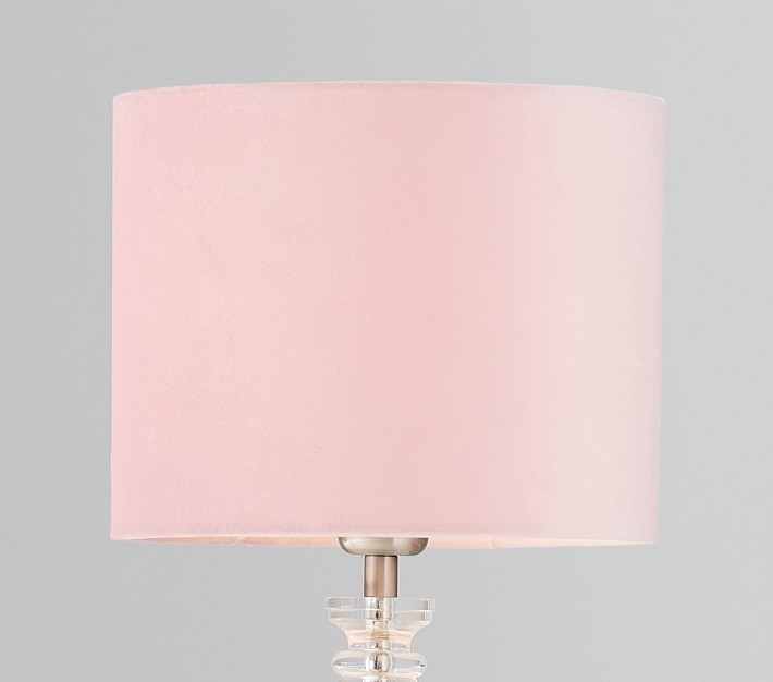 blush velvet lamp