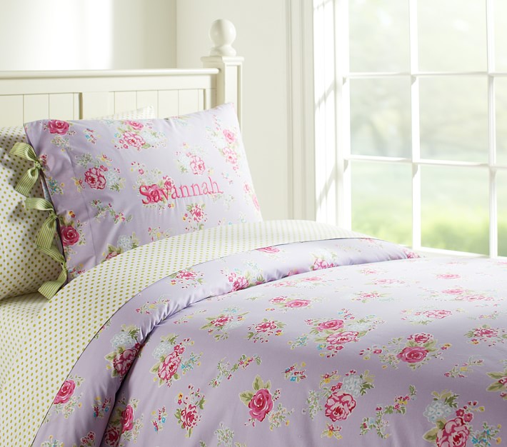 pottery barn lavender duvet