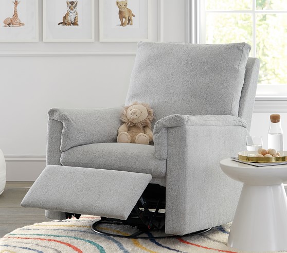 pottery barn dream swivel glider