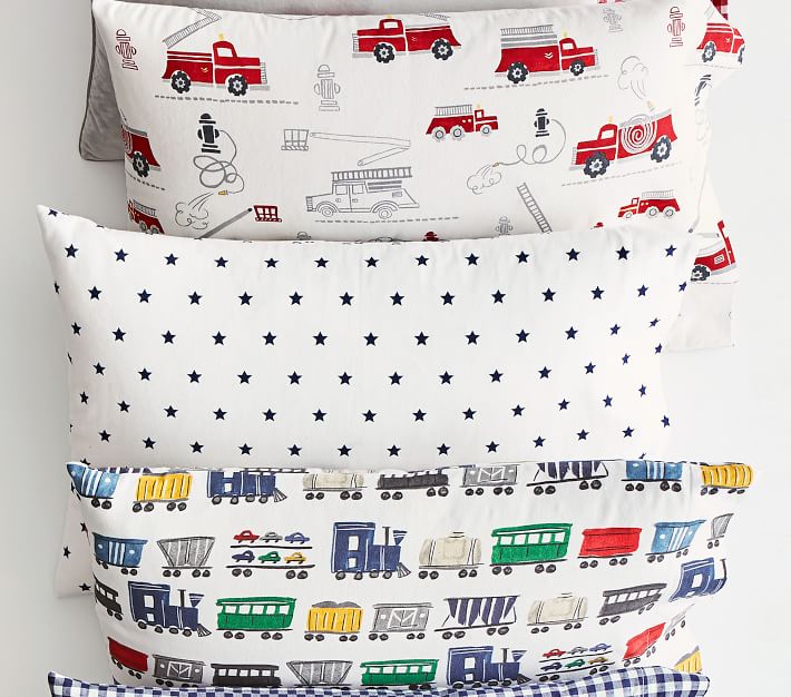 Organic Train Kids' Sheet Set Pottery Barn Kids