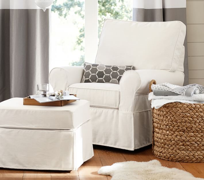 PB Kids® Grand Comfort Swivel Nursery Glider & Ottoman Pottery Barn Kids