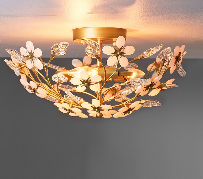 flower flush ceiling light