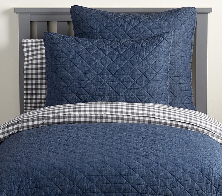 Zane Denim Quilt & Shams Pottery Barn Kids