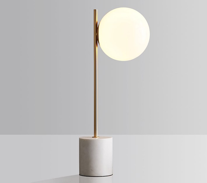 sphere and stem table lamp