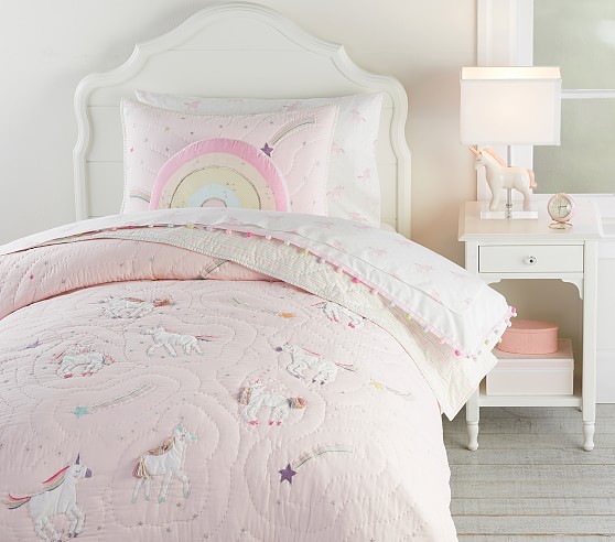 Jupe De Lit Pottery Barn Kids – Rayures – Violet – Queen – 100% Coton – Neuve Avec étiquettes