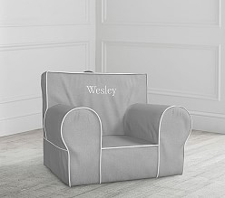 gray with piping twill anywhere chair