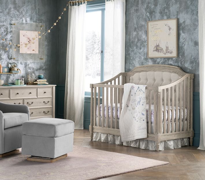 Sequin Shimmer Tulle Crib Skirt Pottery Barn Kids