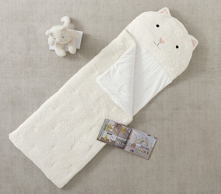 Kitty Critter Sherpa Sleeping Bag Pottery Barn Kids