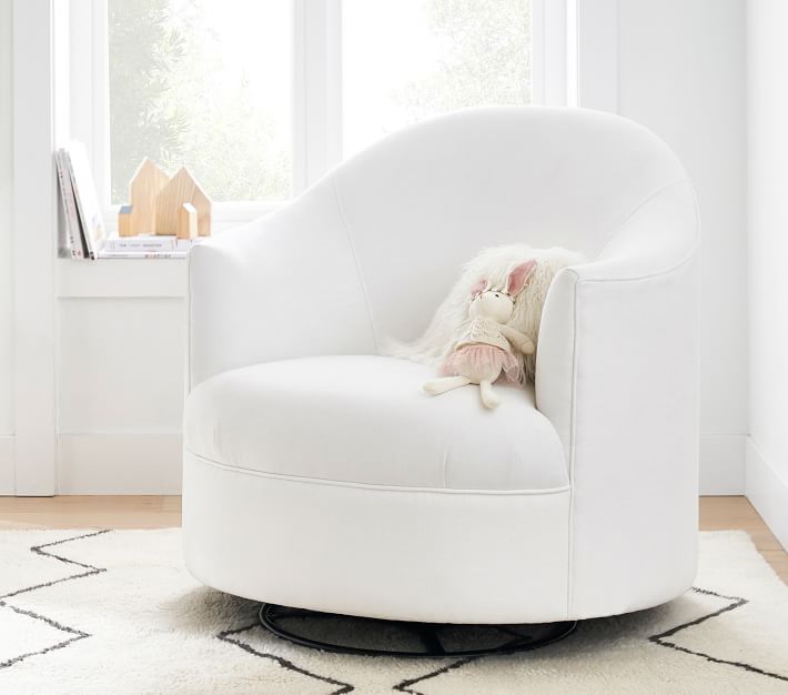 Lola Swivel Nursery Glider & Ottoman Pottery Barn Kids