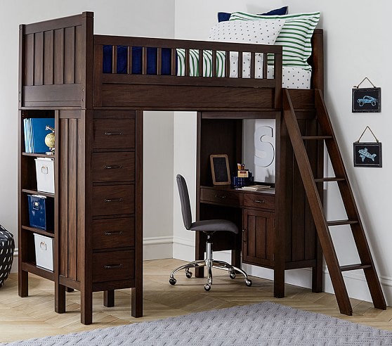 pottery barn bunk beds with desk