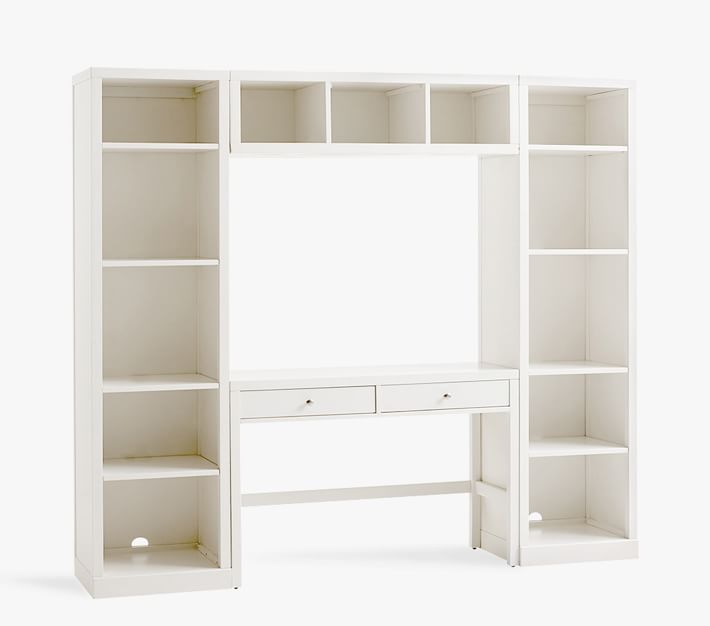 wall unit with desk and storage