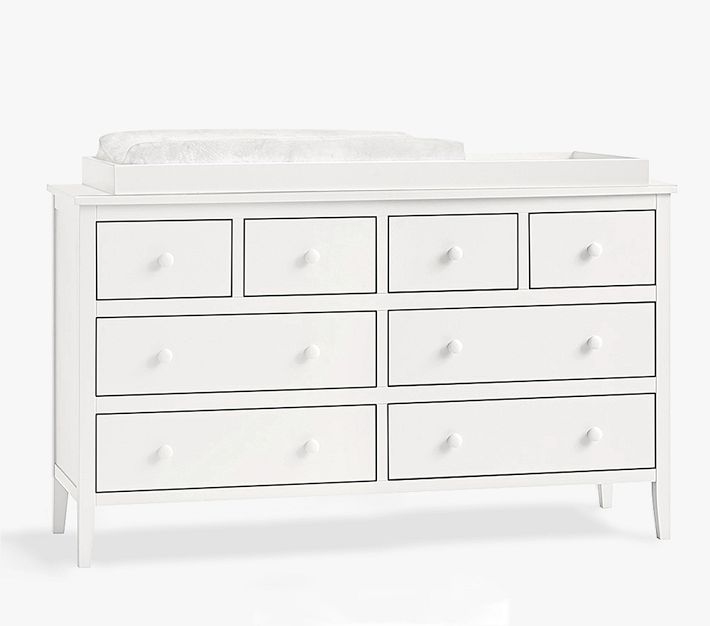 Emerson Extra Wide Changing Table Dresser & Topper Pottery Barn Kids