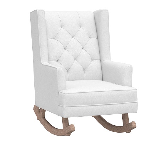 modern tufted wingback convertible rocking chair