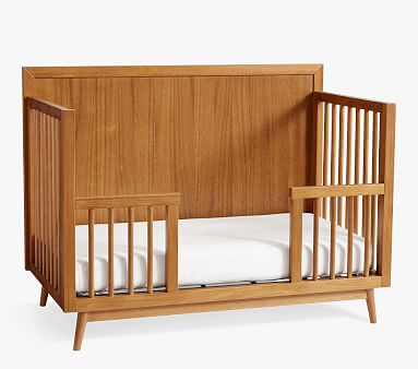 west elm x pbk Mid Century 4-in-1 Toddler Bed Conversion Kit, Acorn, Standard Parcel