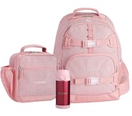 포터리반 키즈 글리터 초등 가방 + 런치백 + 물통 세트 (초등 선물 추천)  Potterybarn Mackenzie Pink Sparkle Glitter Backpack &amp; Lunch Bundle, Set Of 3